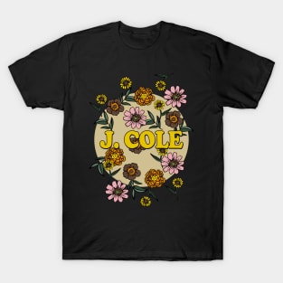 J. Cole Name Personalized Flower Retro Floral 80s 90s Name Style T-Shirt